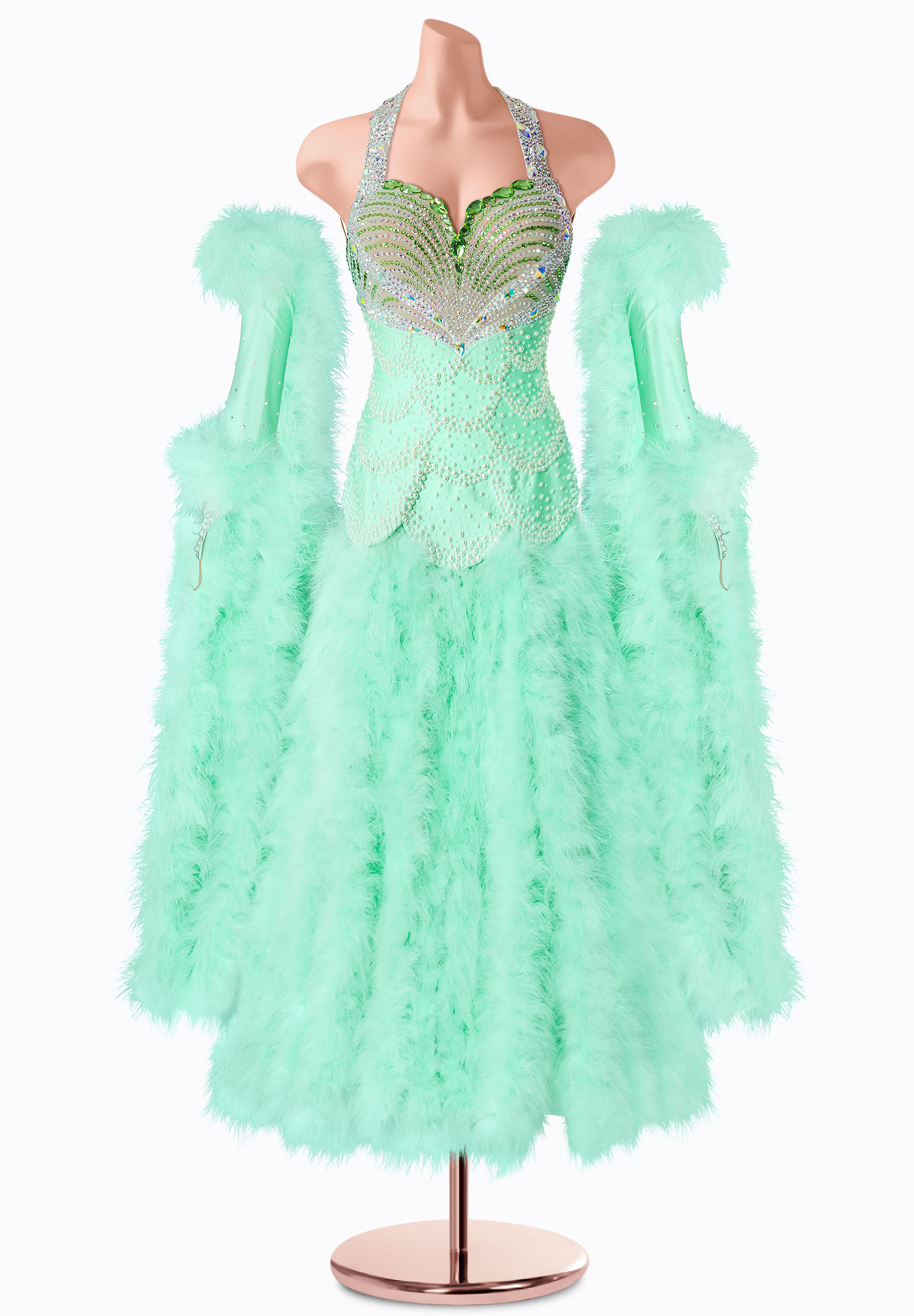 Seafoam Serenade Ballroom Gown TID-BM1319