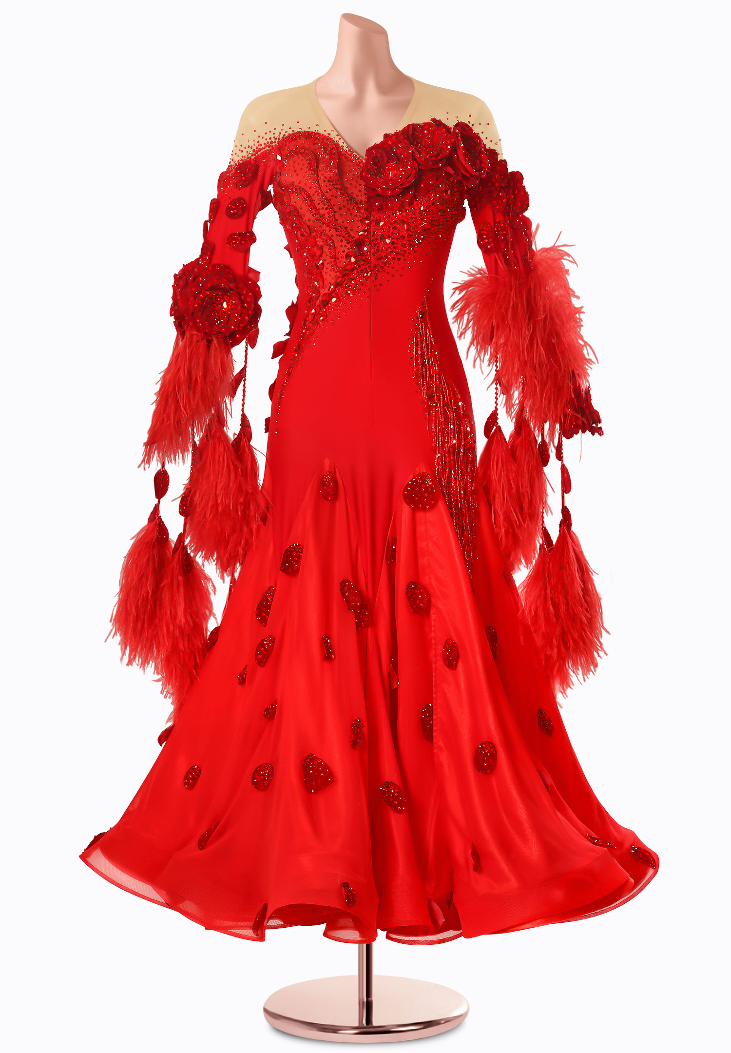 Crimson Sky Ballroom Gown TID-BM1333
