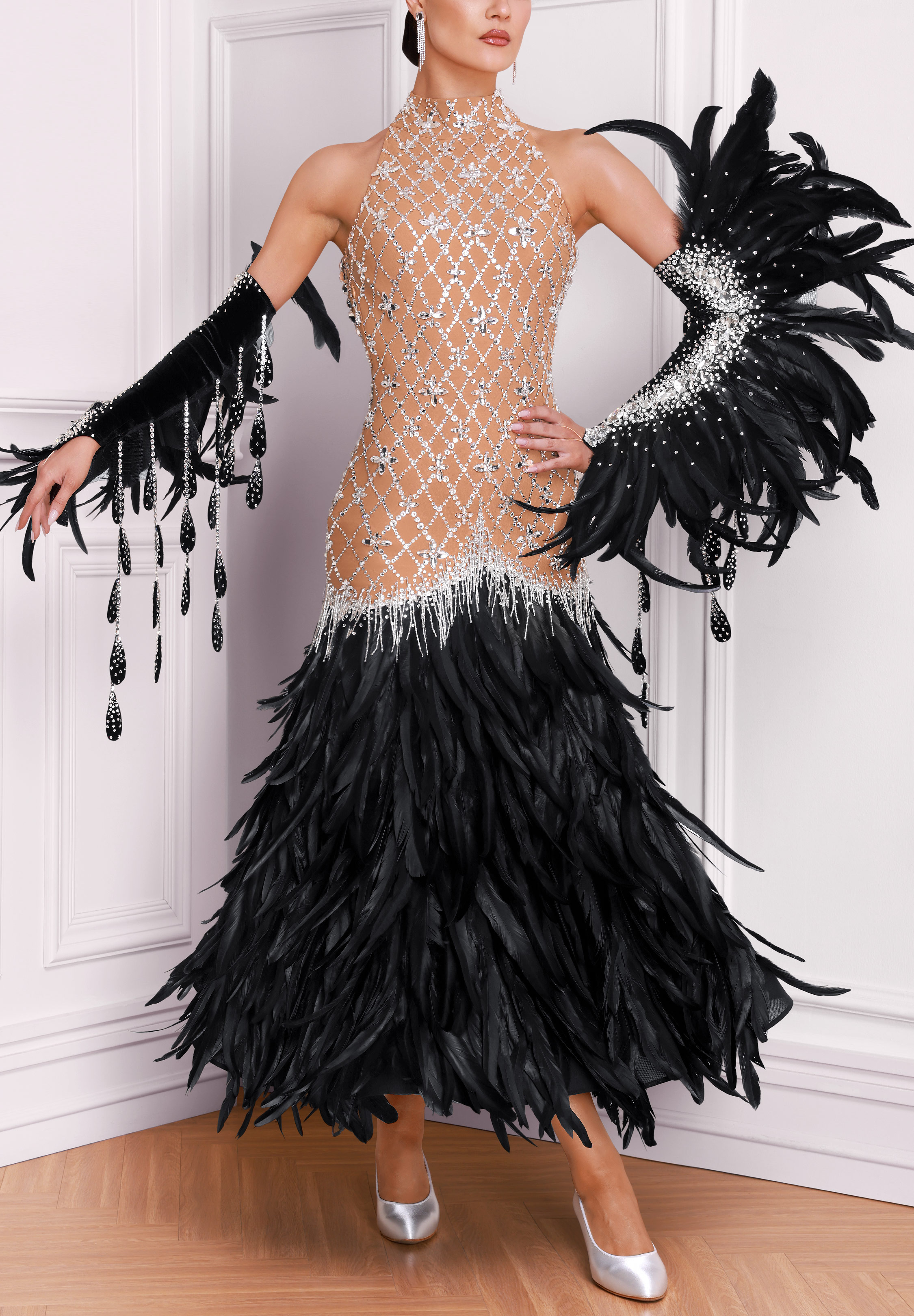 Desert Noir Ballroom Gown TID-BM1385