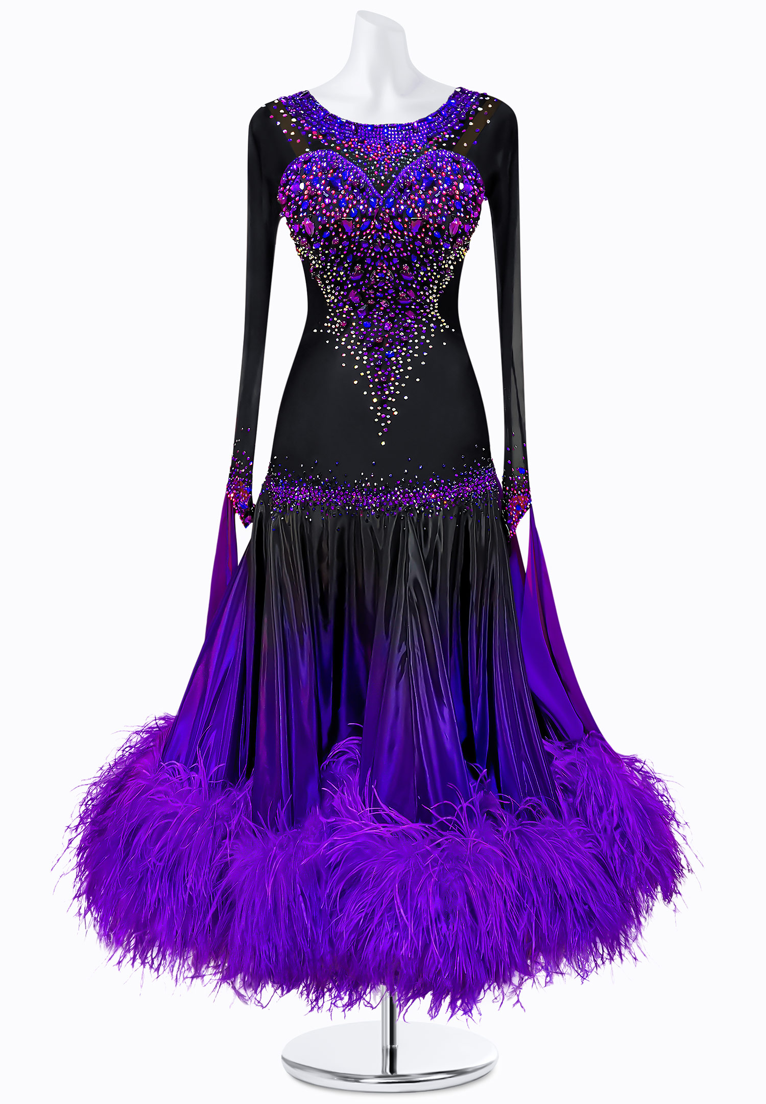 Ultraviolet Sky Ballroom Gown AM-B3034
