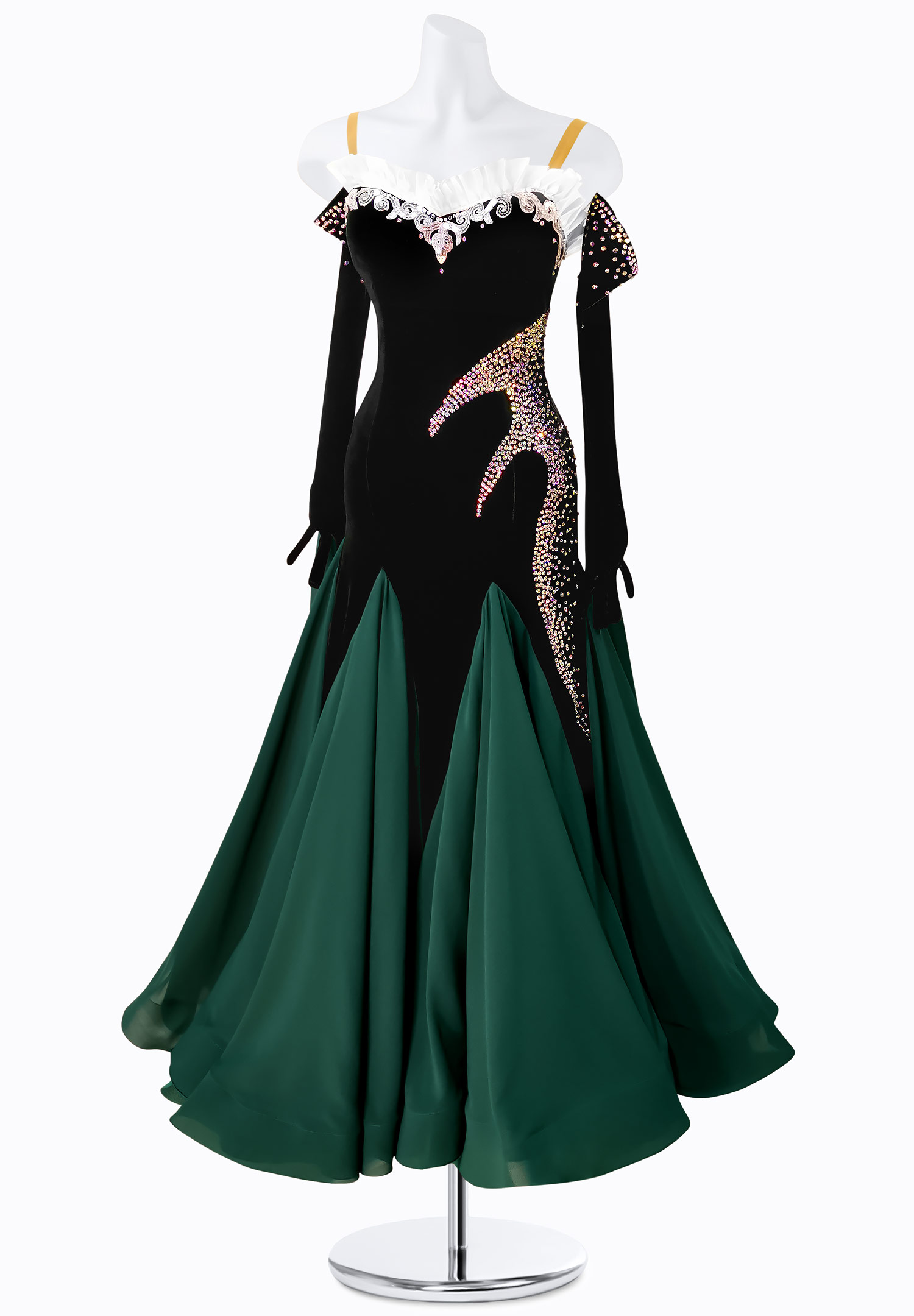 Velvet Frill Ballroom Dress AM-B3230