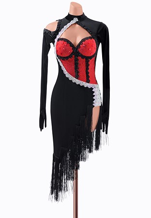Velvet Lace Latin Dress PR-L215005A