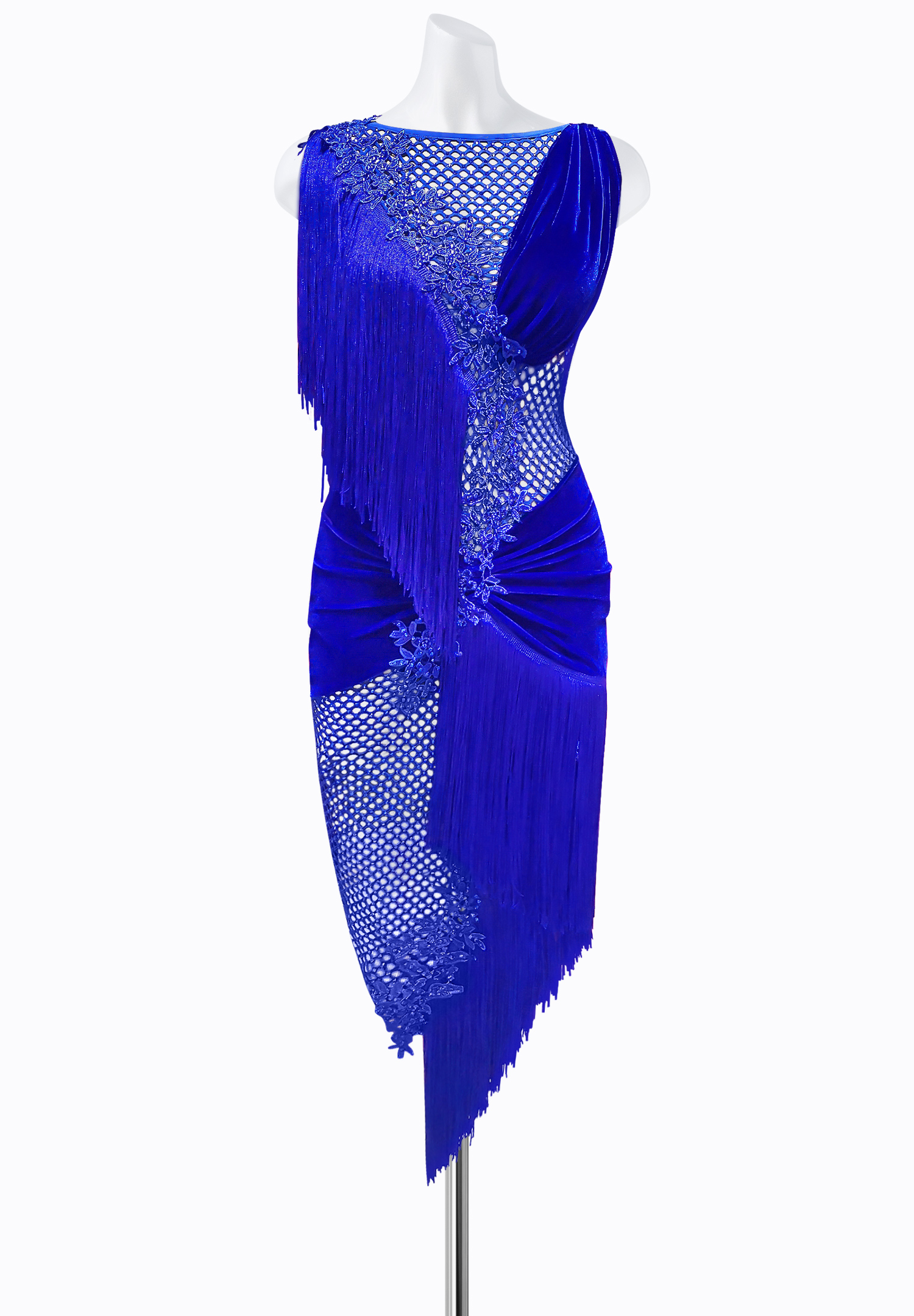 Velvet Mesh Latin Dress AM-L3346