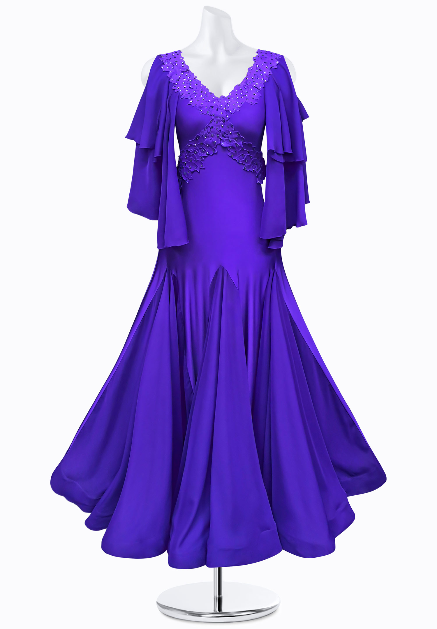 Violet Frill Ballroom Gown AM-B3011
