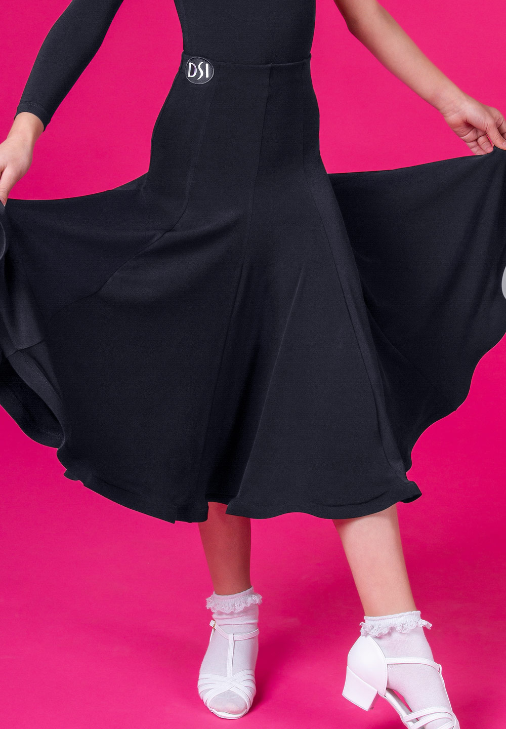 DSI Alessia 8 Panel Ballroom Skirt 3805-Black Jersey