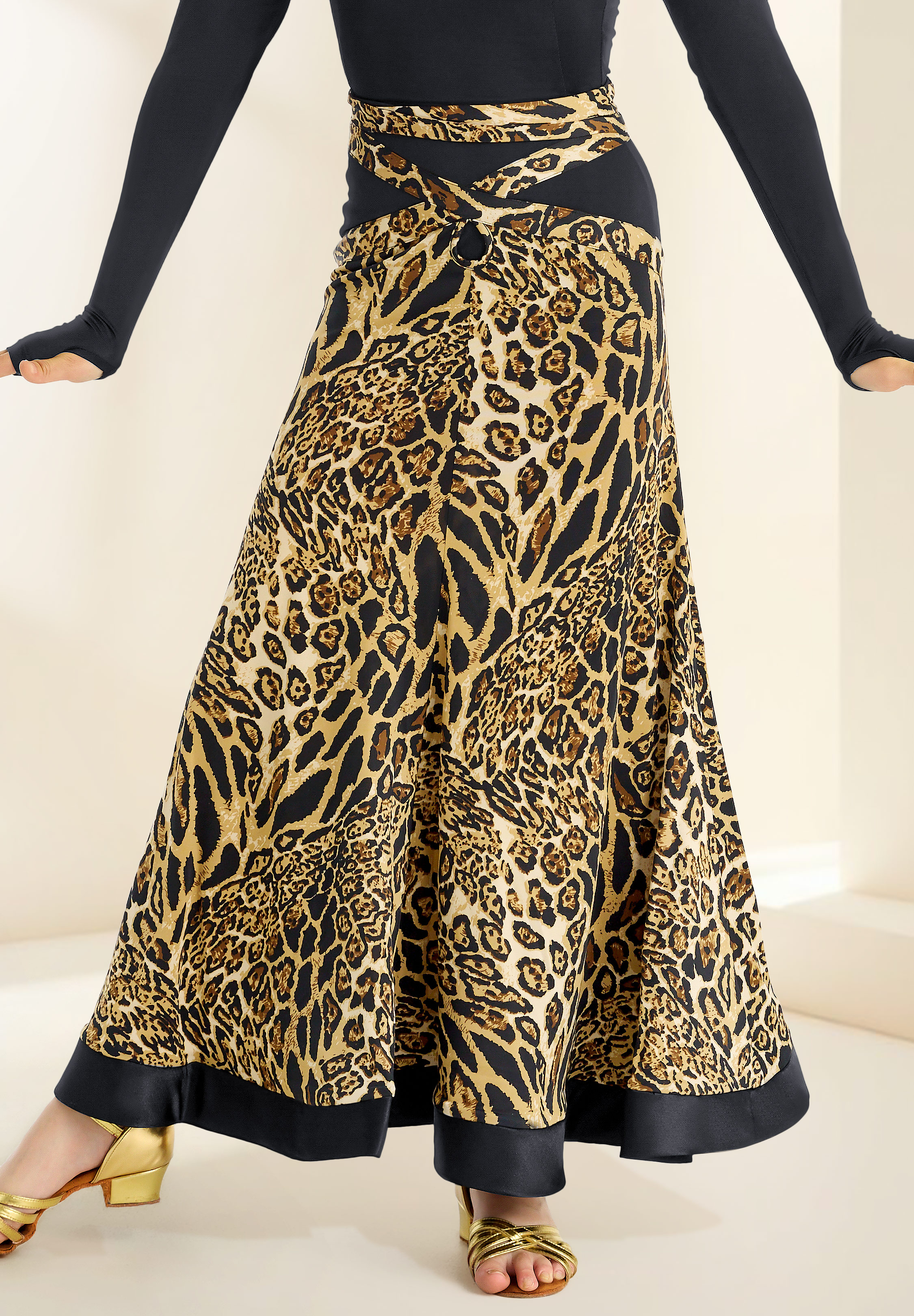 Gio Mio Nadine Girls Ballroom Skirt GM0131-Leopard