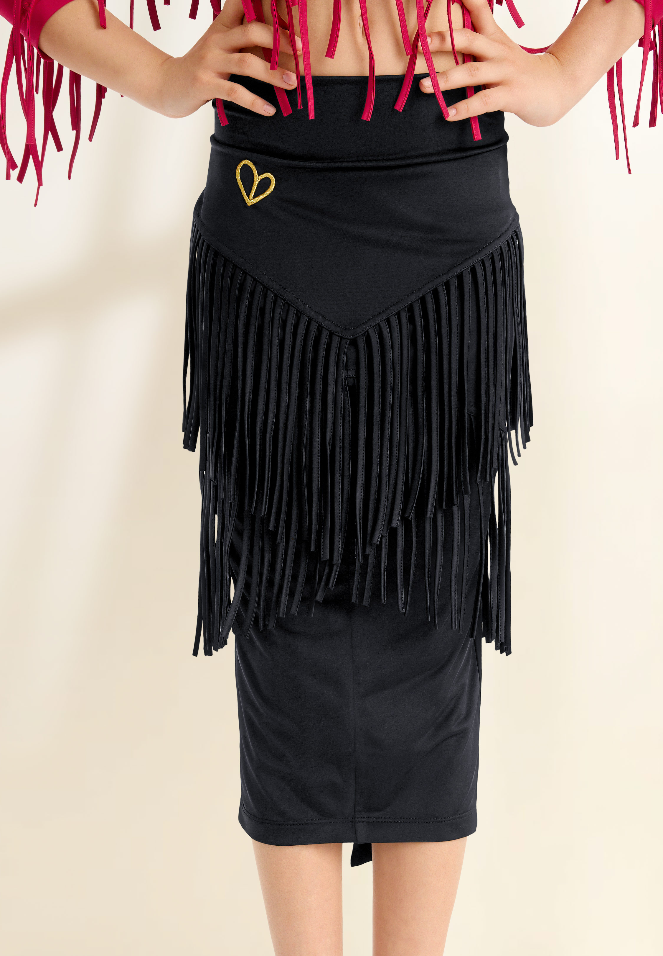 Gio Mio Sadie Girls Latin Skirt GM0136-Black