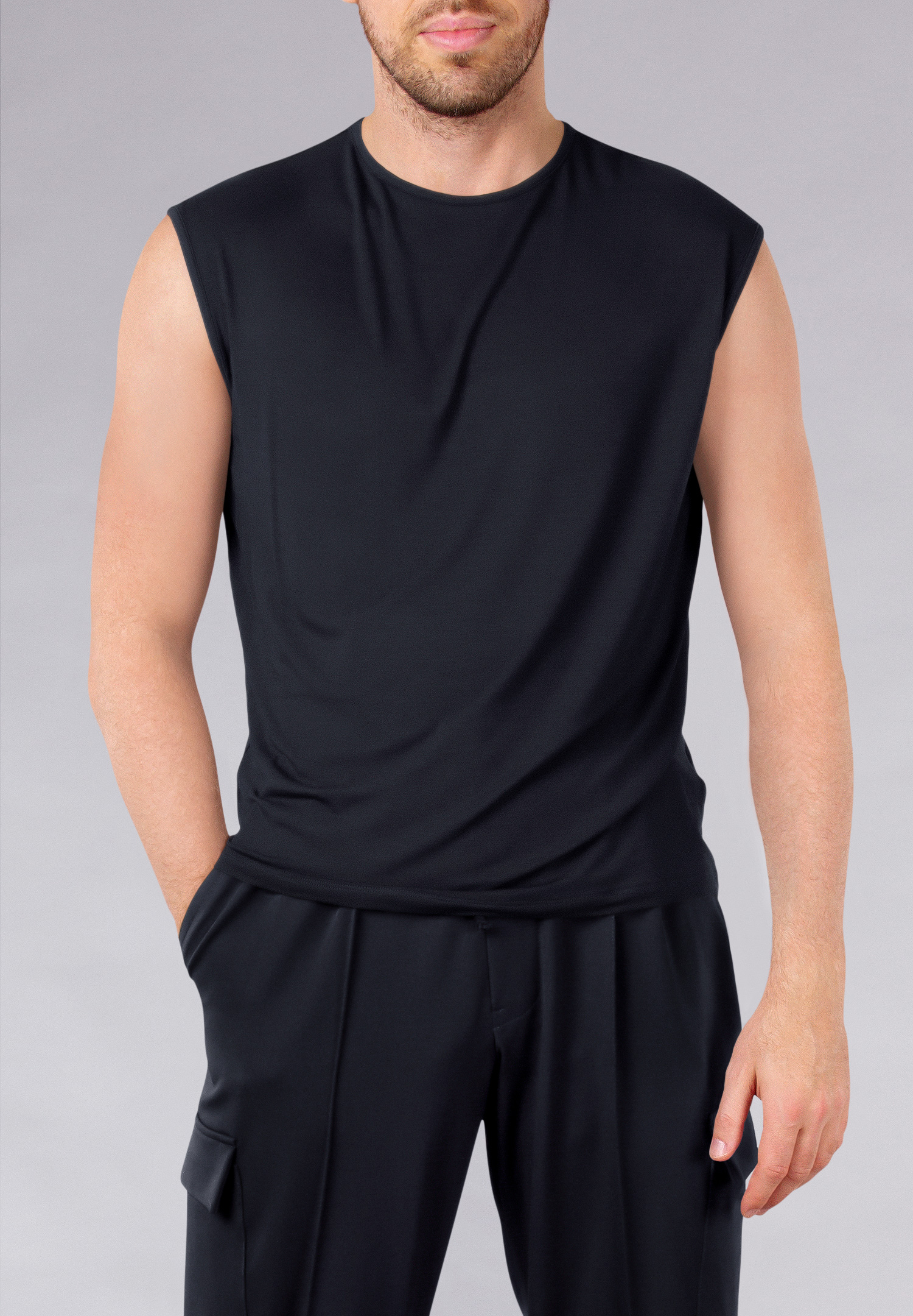 DSI Mens Sleeveless T-Shirt 4020-Black