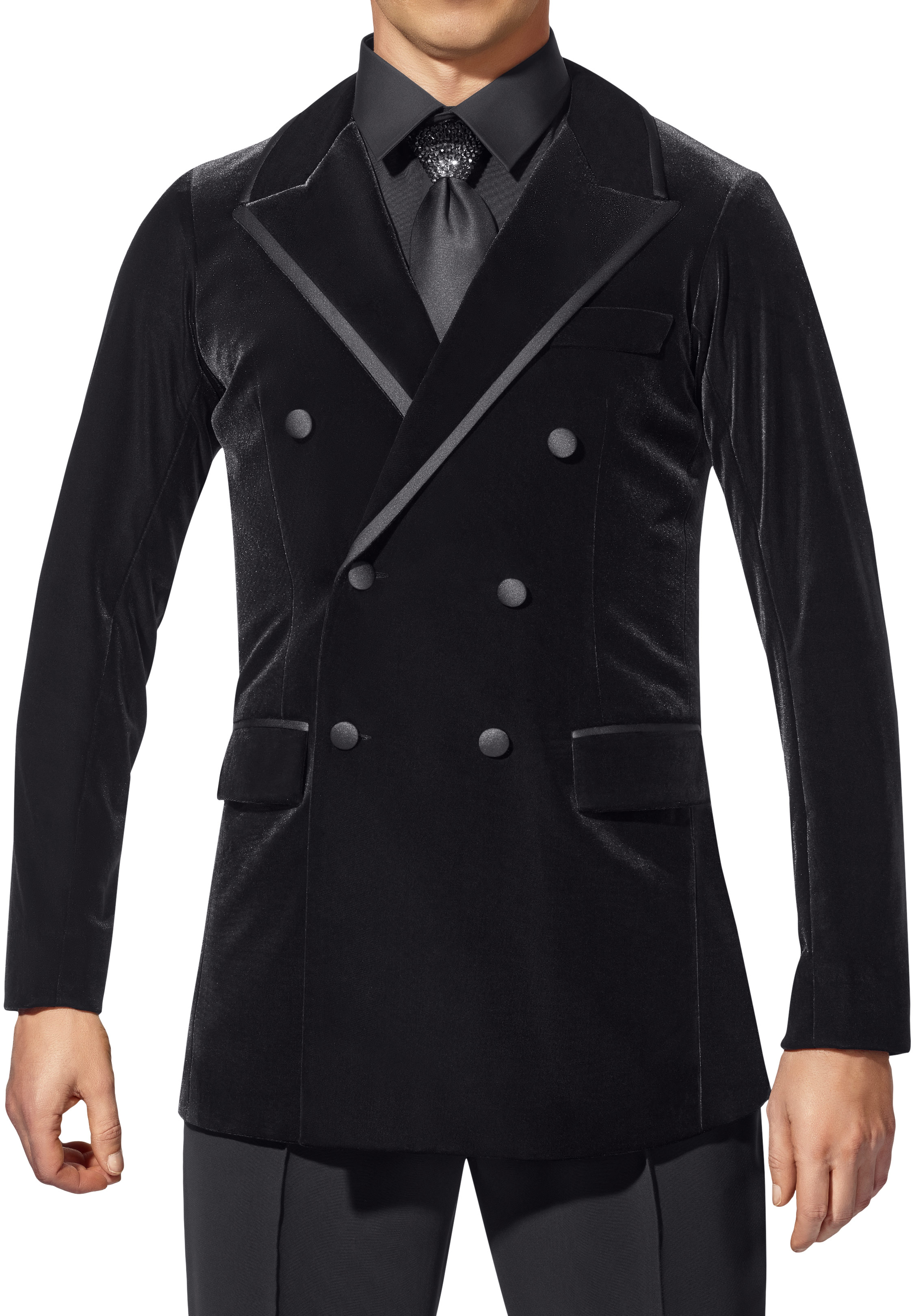 Ballroom Ave by DSI Modern Smooth Jacket SM111-Black Velvet