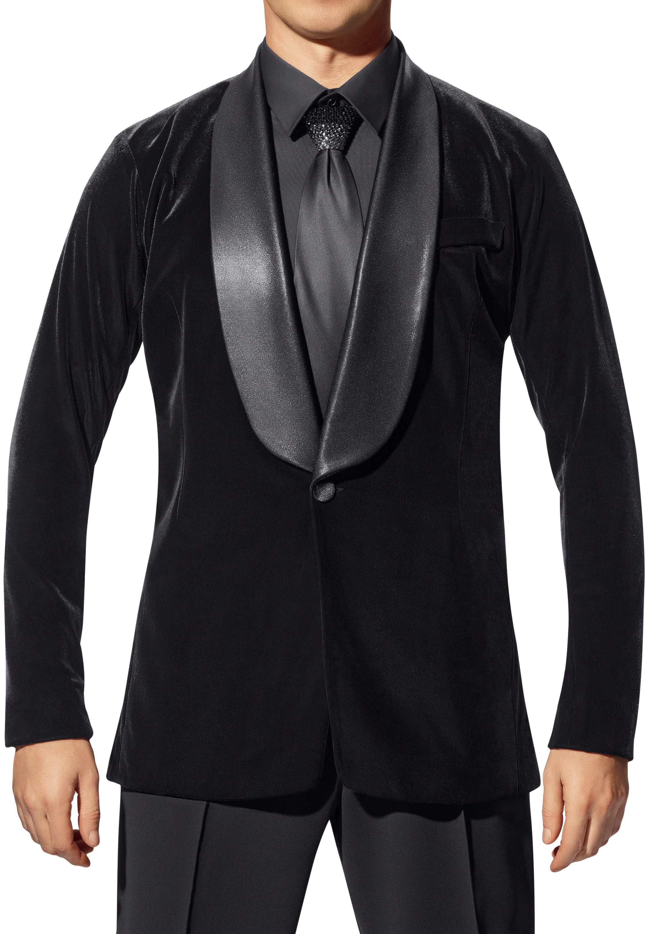 Ballroom Ave by DSI Modern Smooth Jacket SM115-Black Velvet