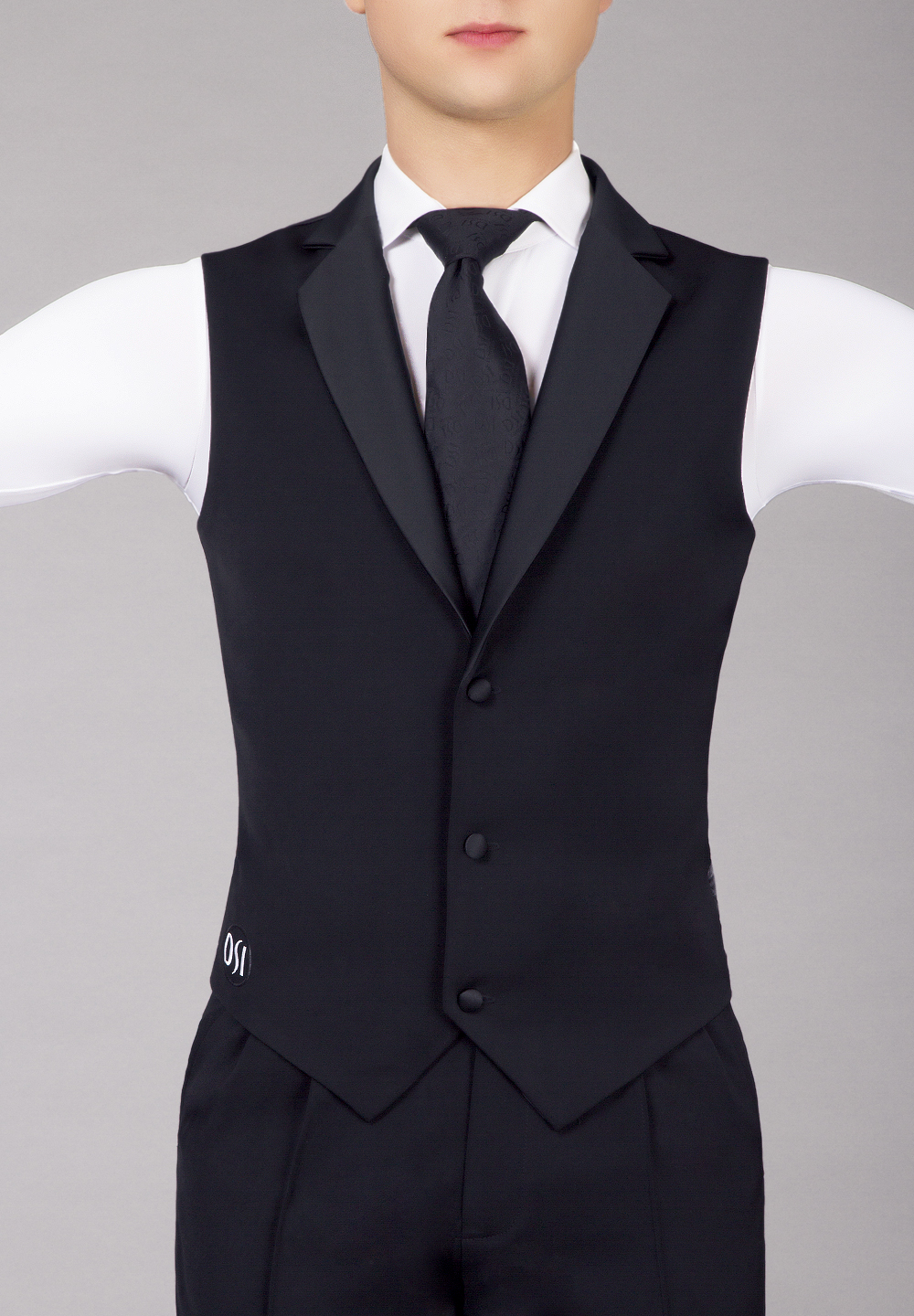 DSI Mens Classic Ballroom Waistcoat 4012-Black