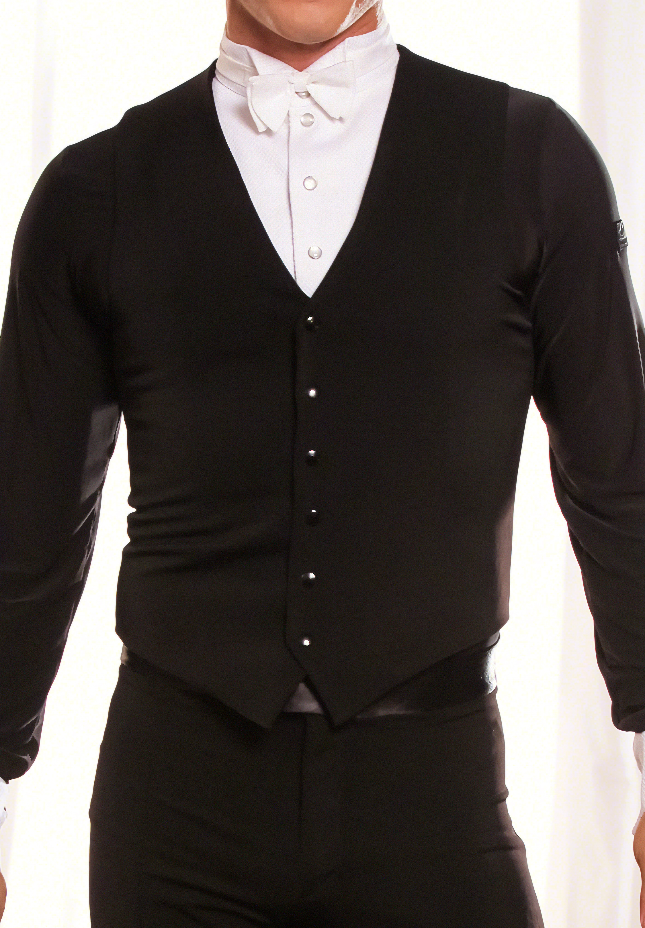 Dance America Mens Simple Ballroom Vest MV1-Black