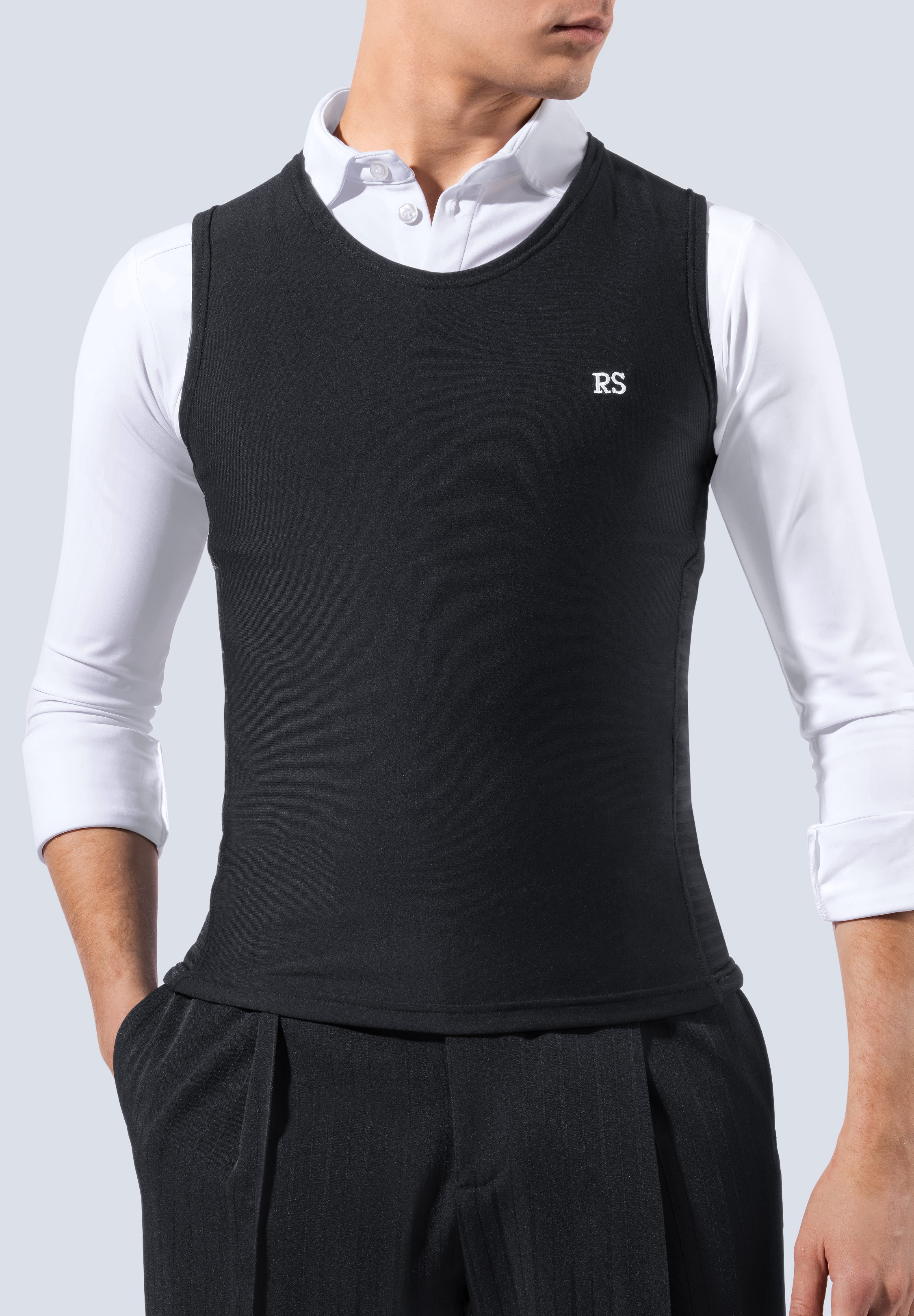 RS Atelier Mens Dmitry Cool Waistcoat-Black