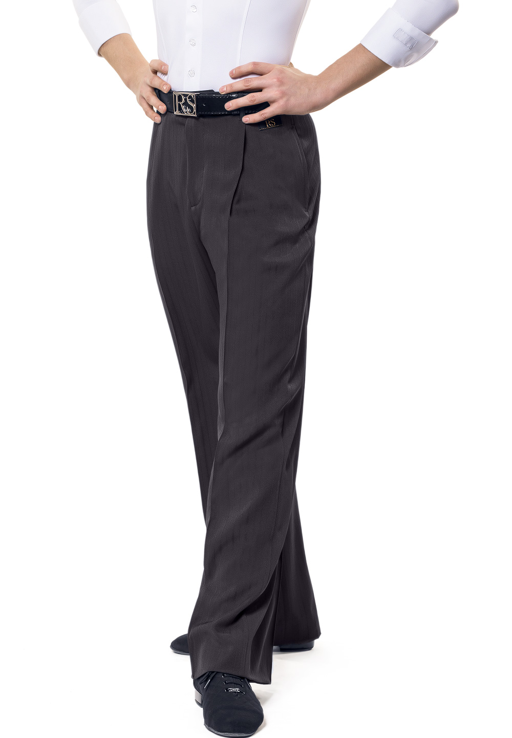 RS Atelier Mens Lorenzo London Trousers-Gray Stripe Gray