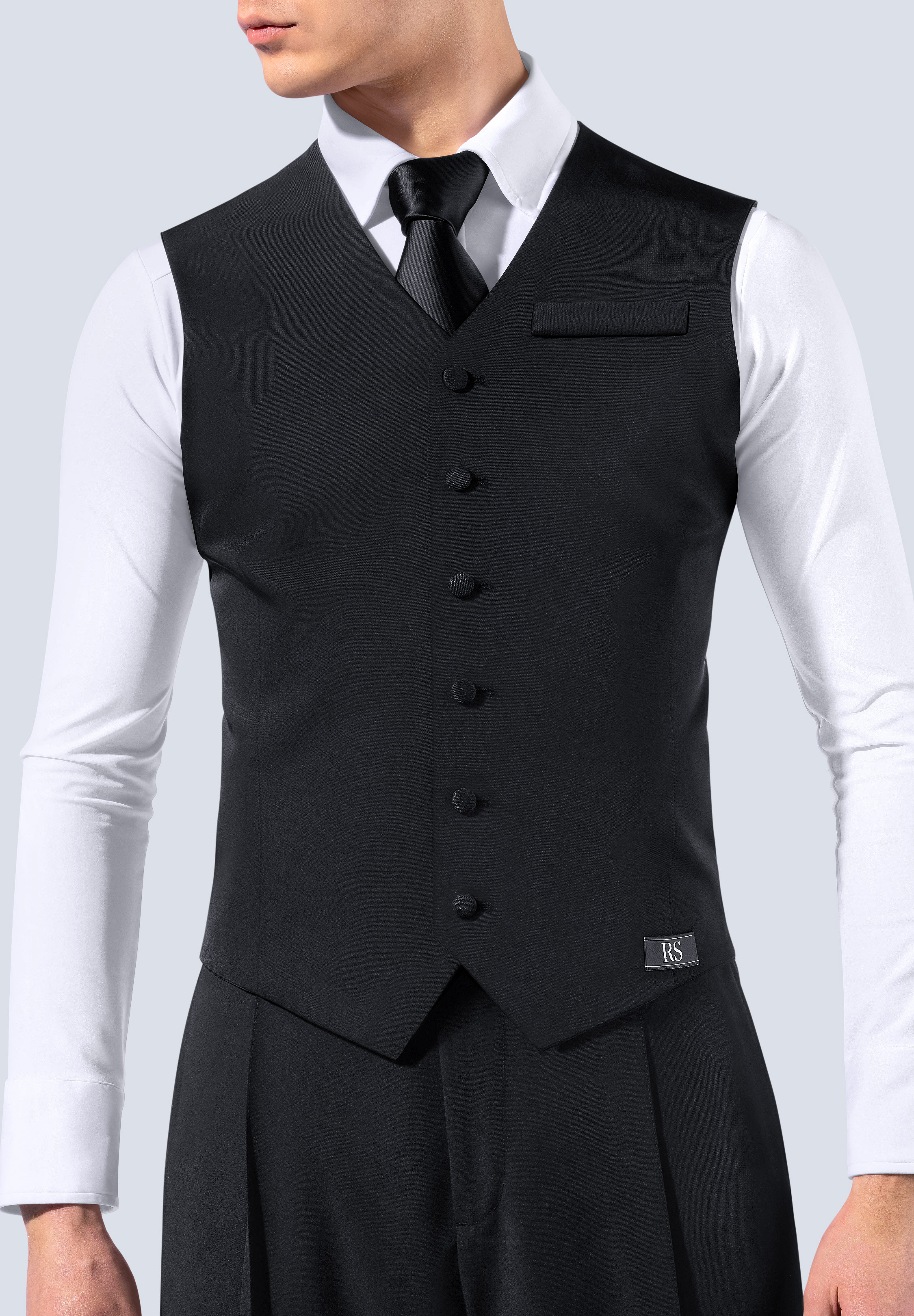 RS Atelier Mens Walter Classic Waistcoat-Black
