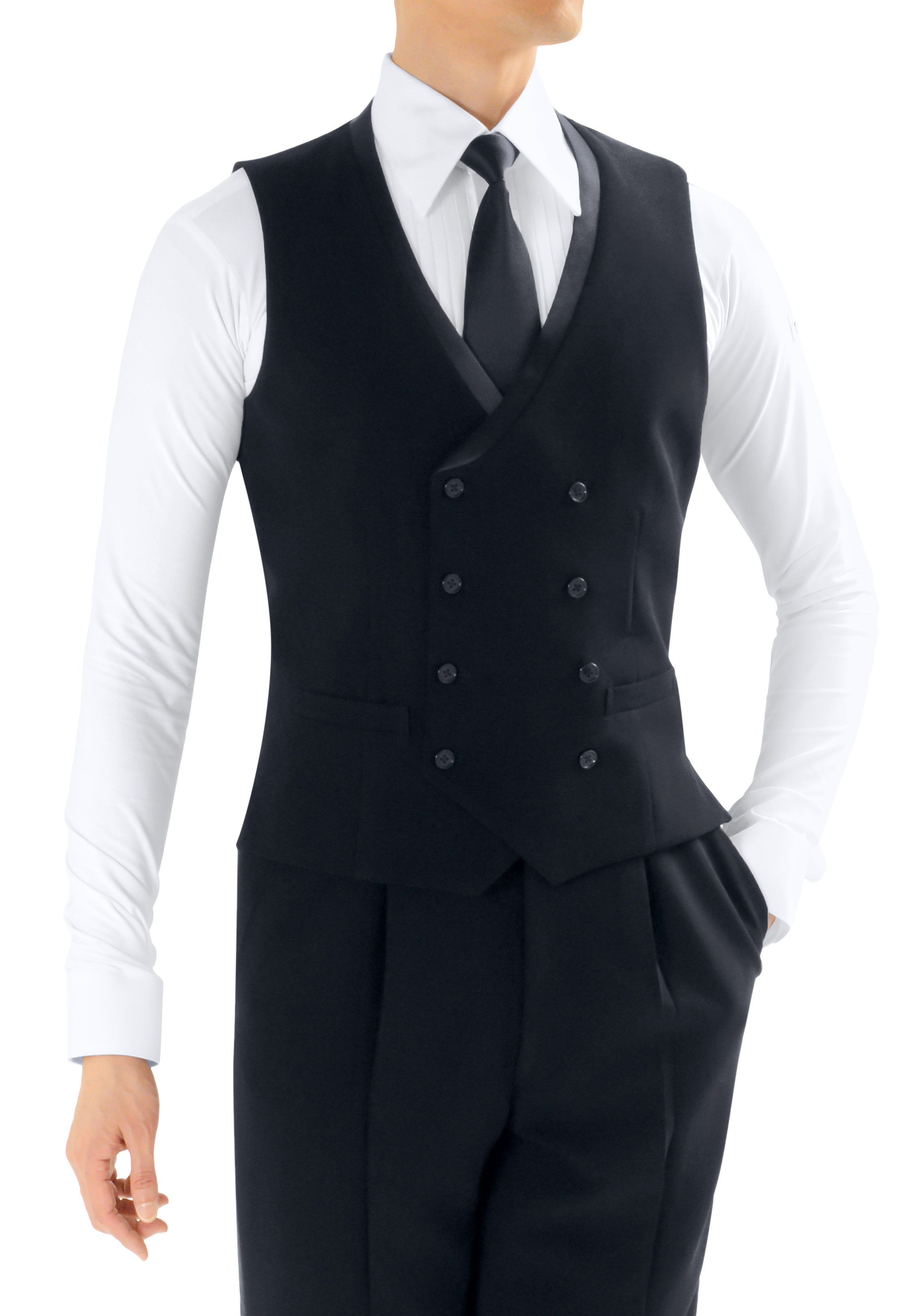 Taka Mens Ballroom Vest MV11-Black