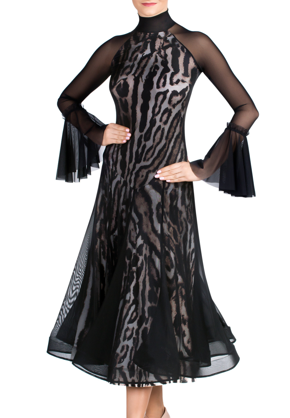 Dance Box Park Ave Ballroom Dress P19120013-03-Savannah/Black