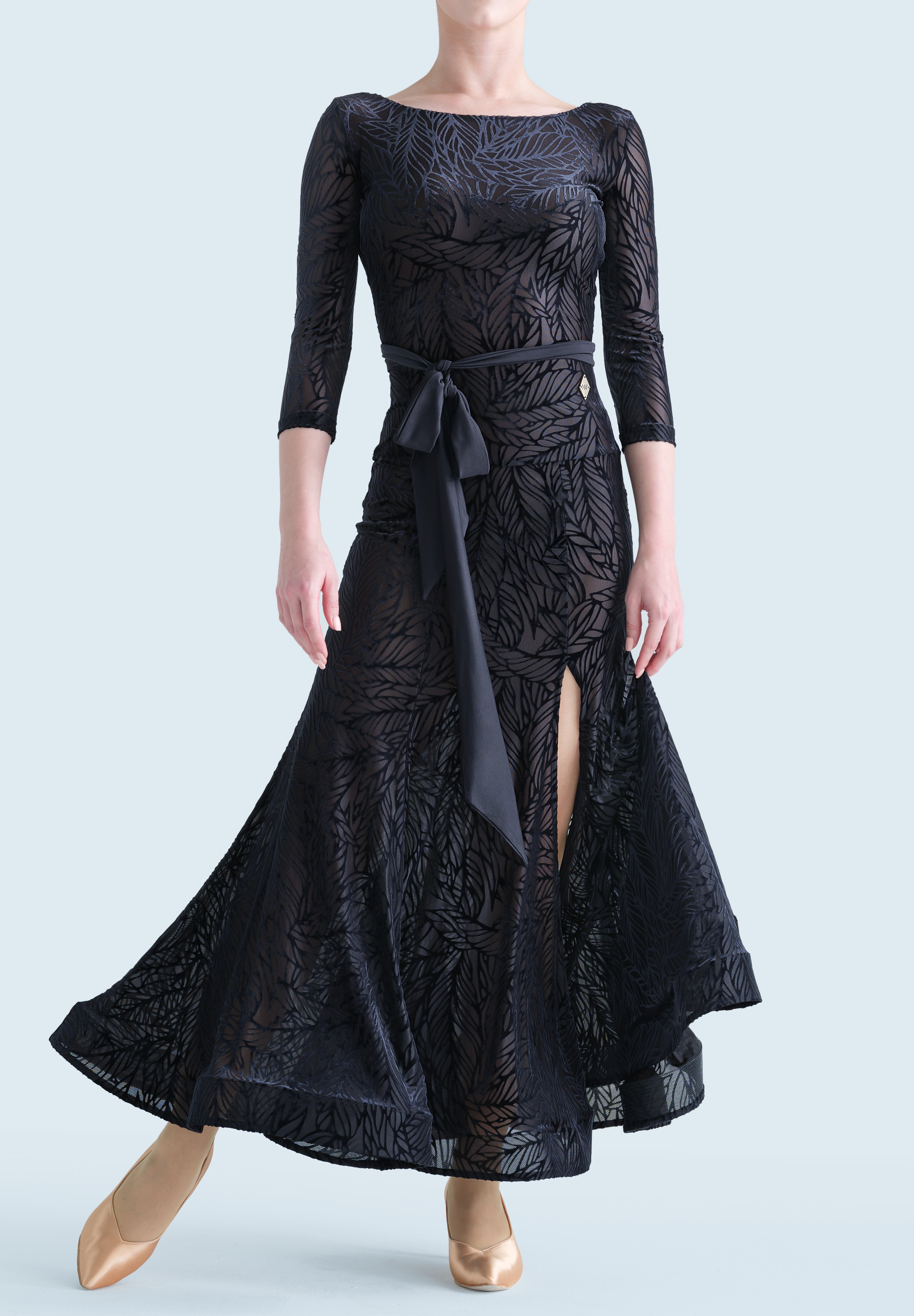 MF Blossom Veil Smooth Dress M329-Black