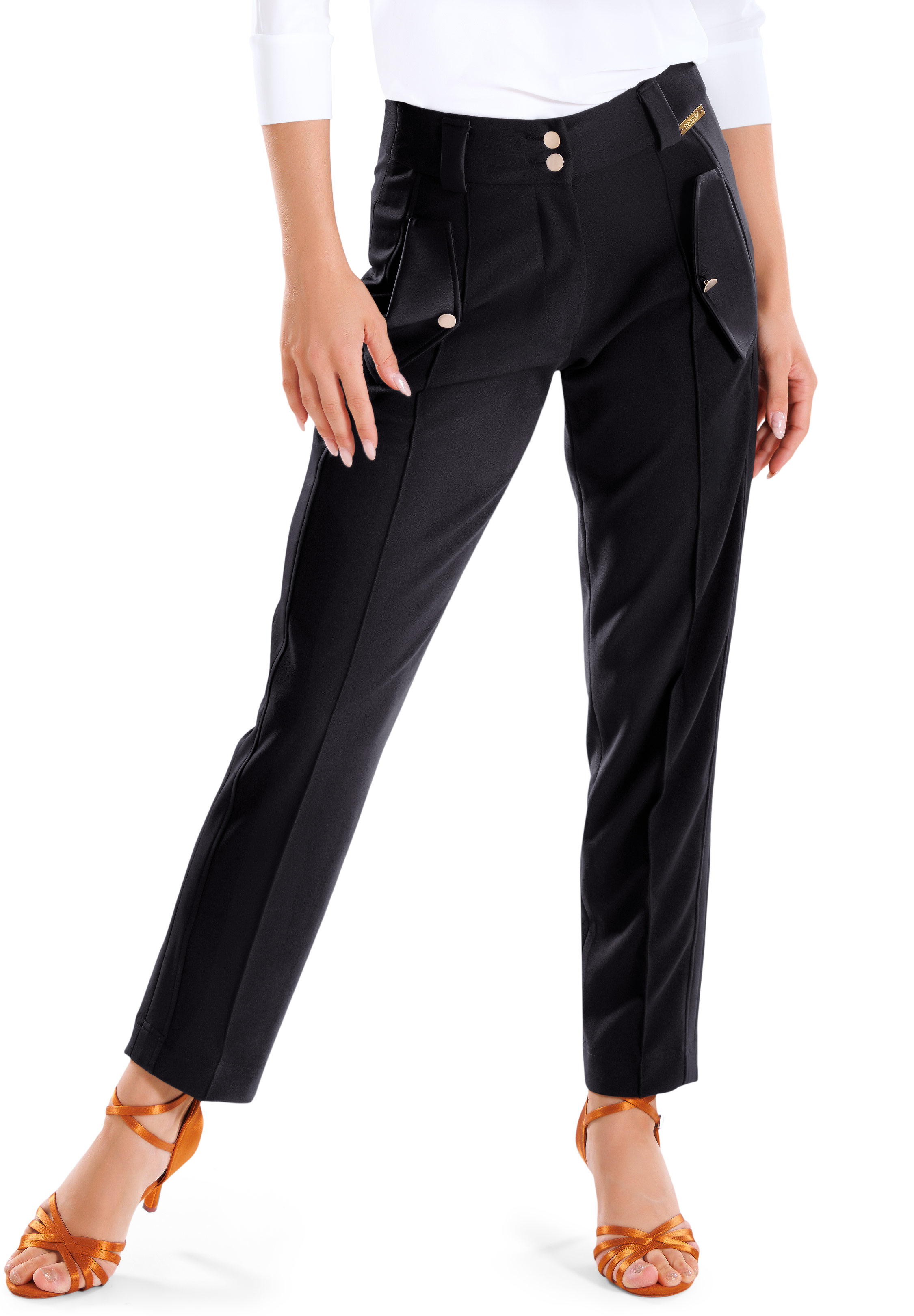Maly Women’s Lydia Straight Leg Trousers B231401-Black