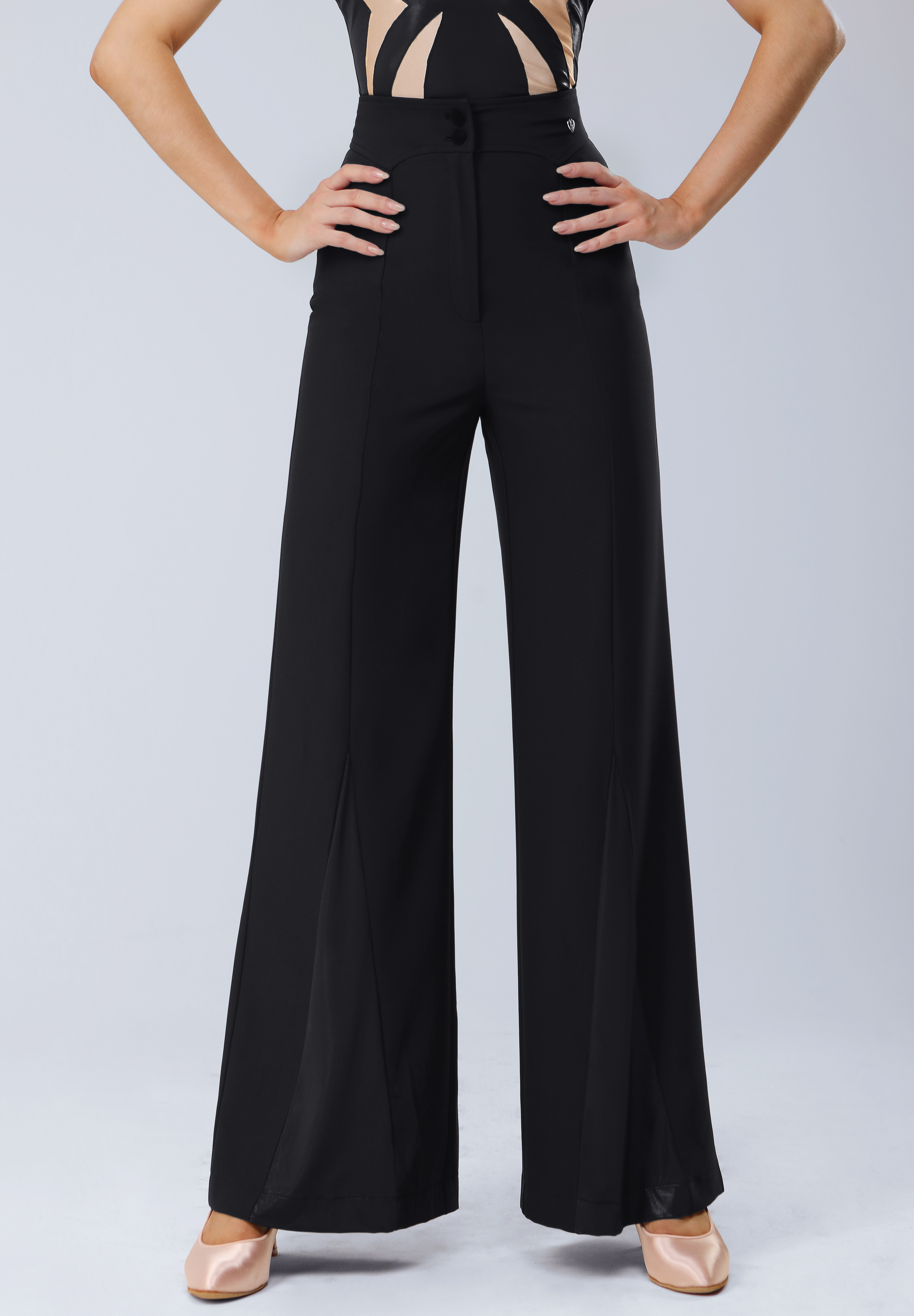 TID Flutter Flare Practice Trousers K010-Black