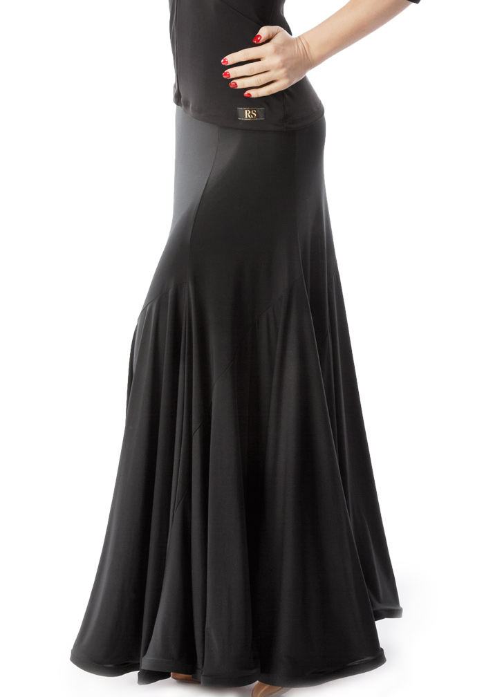 RS Atelier Ibiza Crino Ballroom Dance Skirt-Black