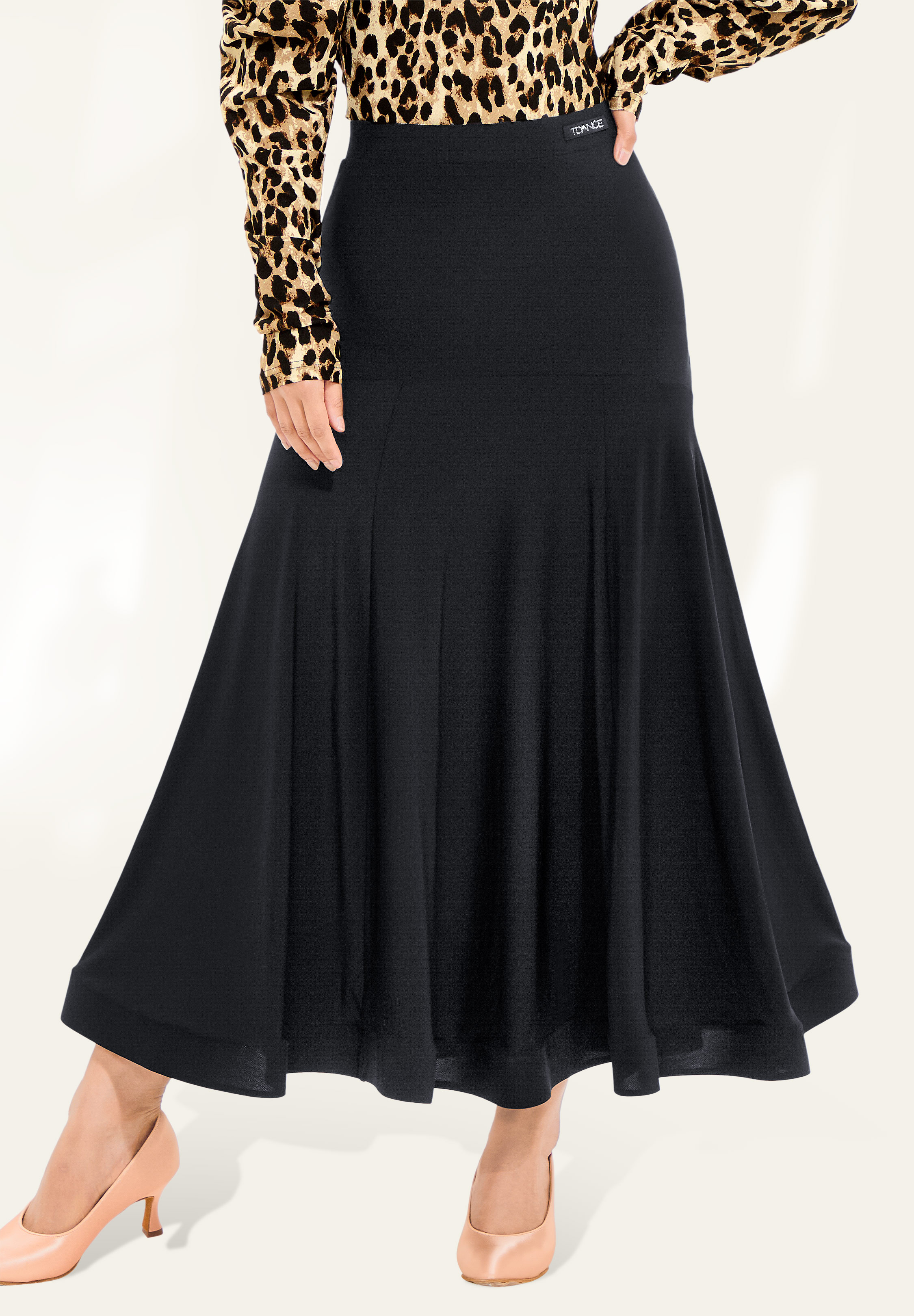 TDANCE Voluminous A-line Dance Skirt JM-0096	-Black