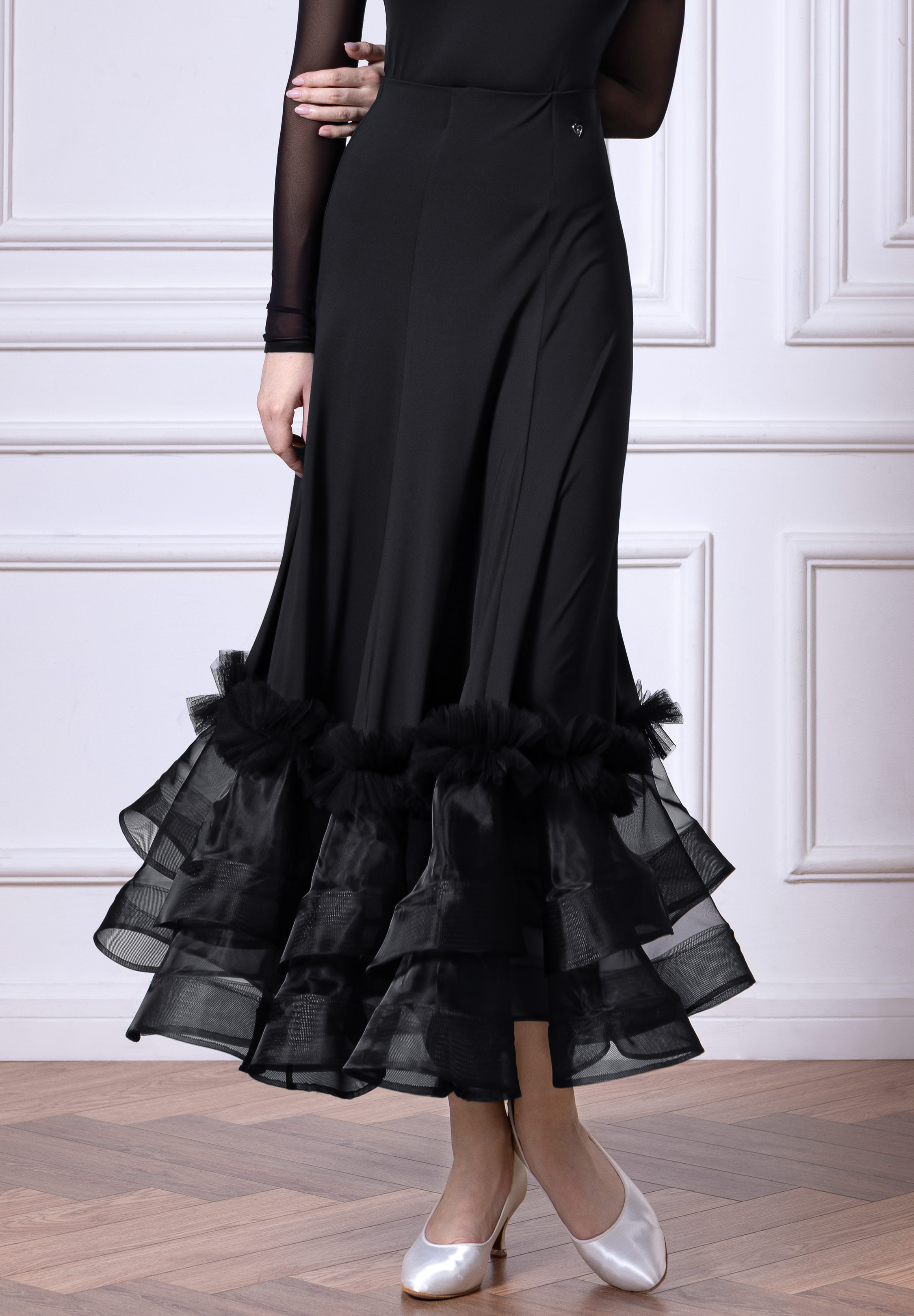 TID Frilly Charm Practice Skirt S029-Black