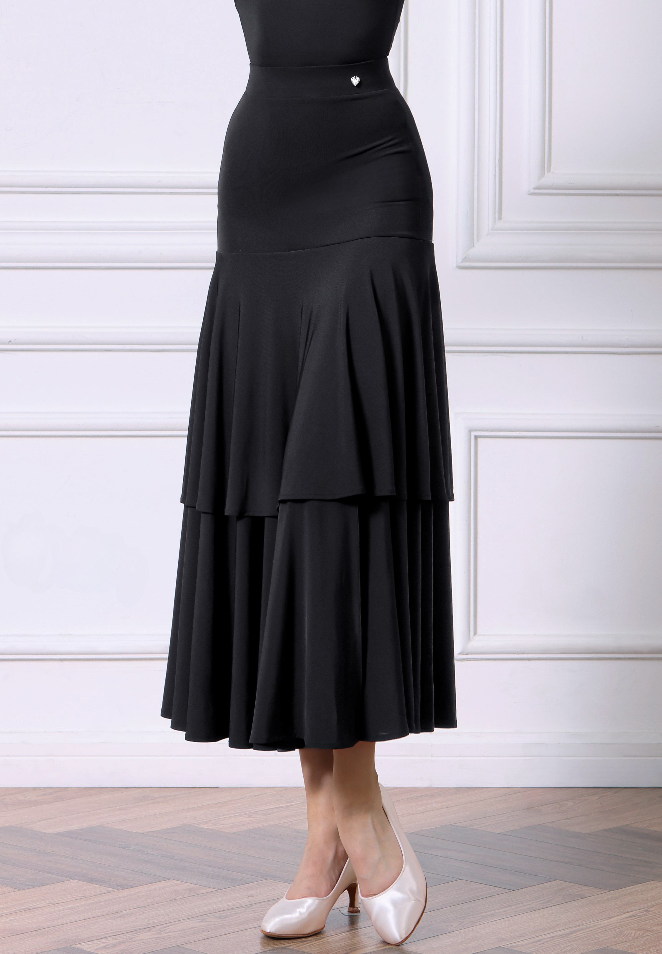 TID Double Layer Practice Skirt S032-Black