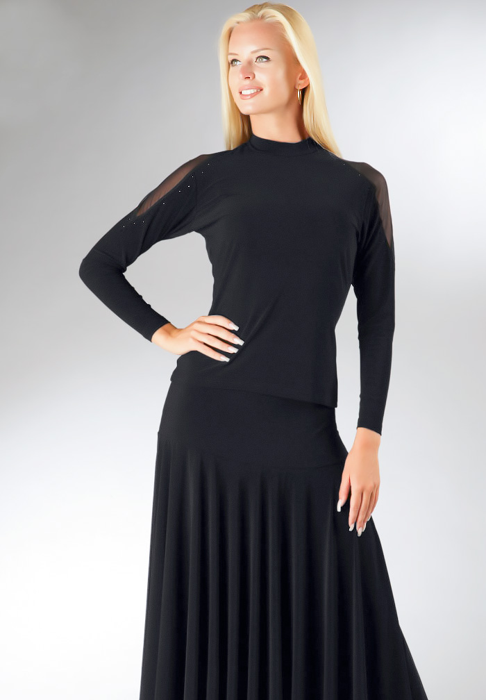 Zdenka Arko Ballroom Dance Top T804-Black