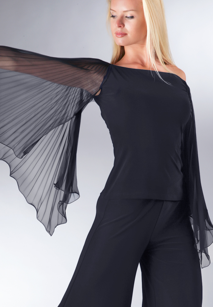 Zdenka Arko Ballroom Dance Top T814-Black