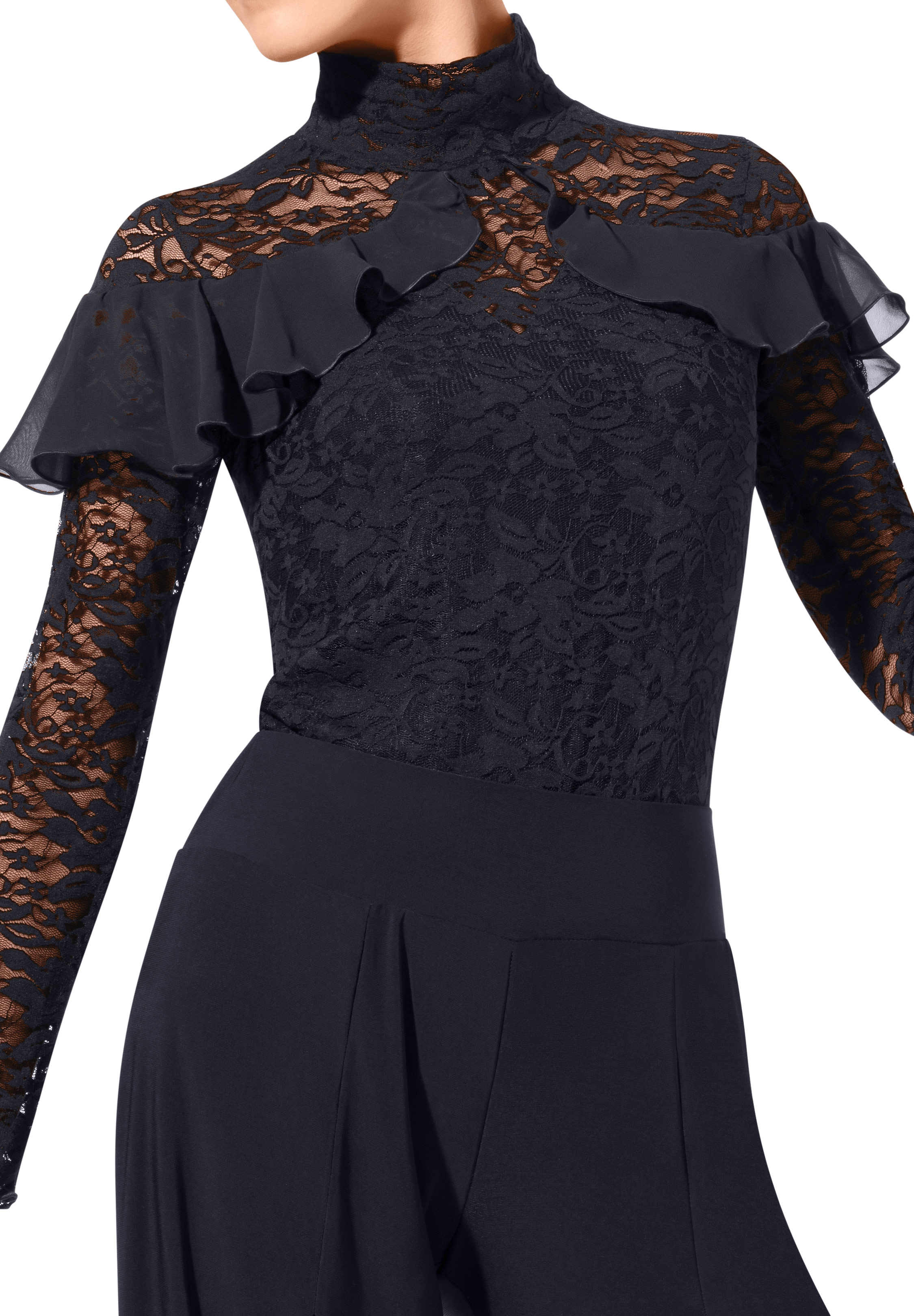 Alfa Womens Practice Dance Top TLGW-Black