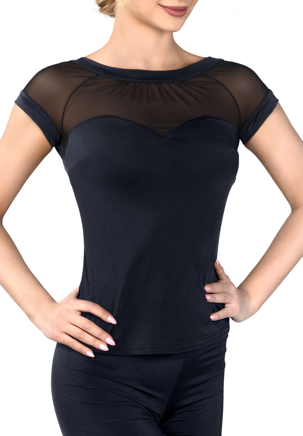 Dance Box Audrey Top P18120015-01 Black