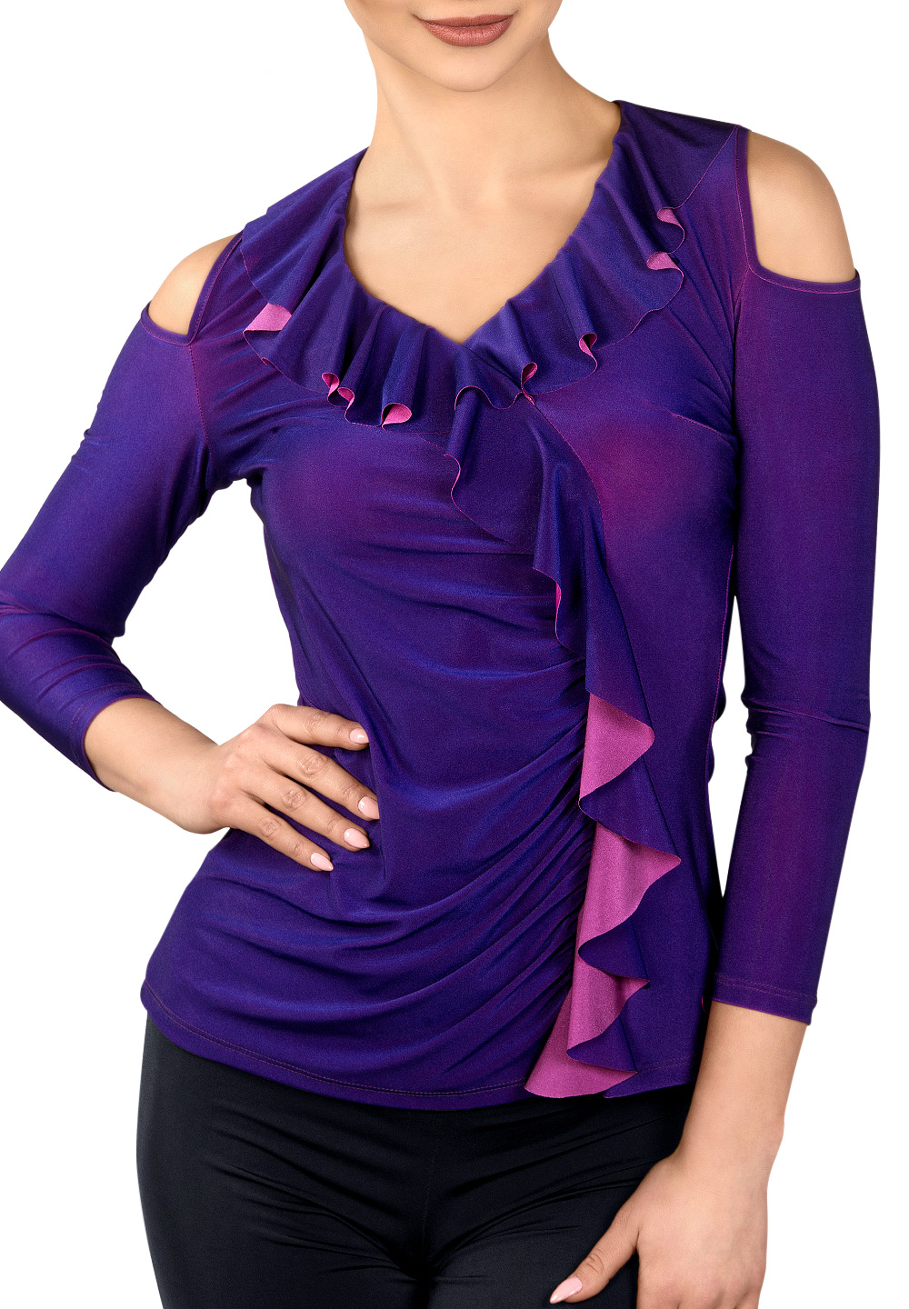 Dance Box Tuscany Top P18120021-03 Purple/Pink