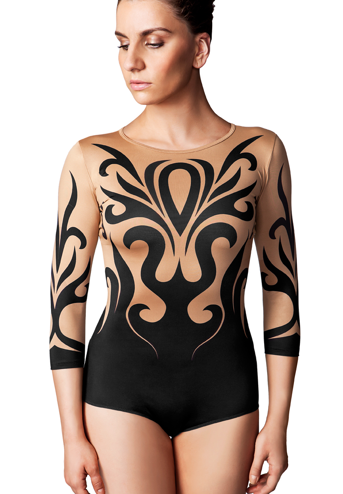 Sensu Enya Dance Body B3-Natural/Black Print