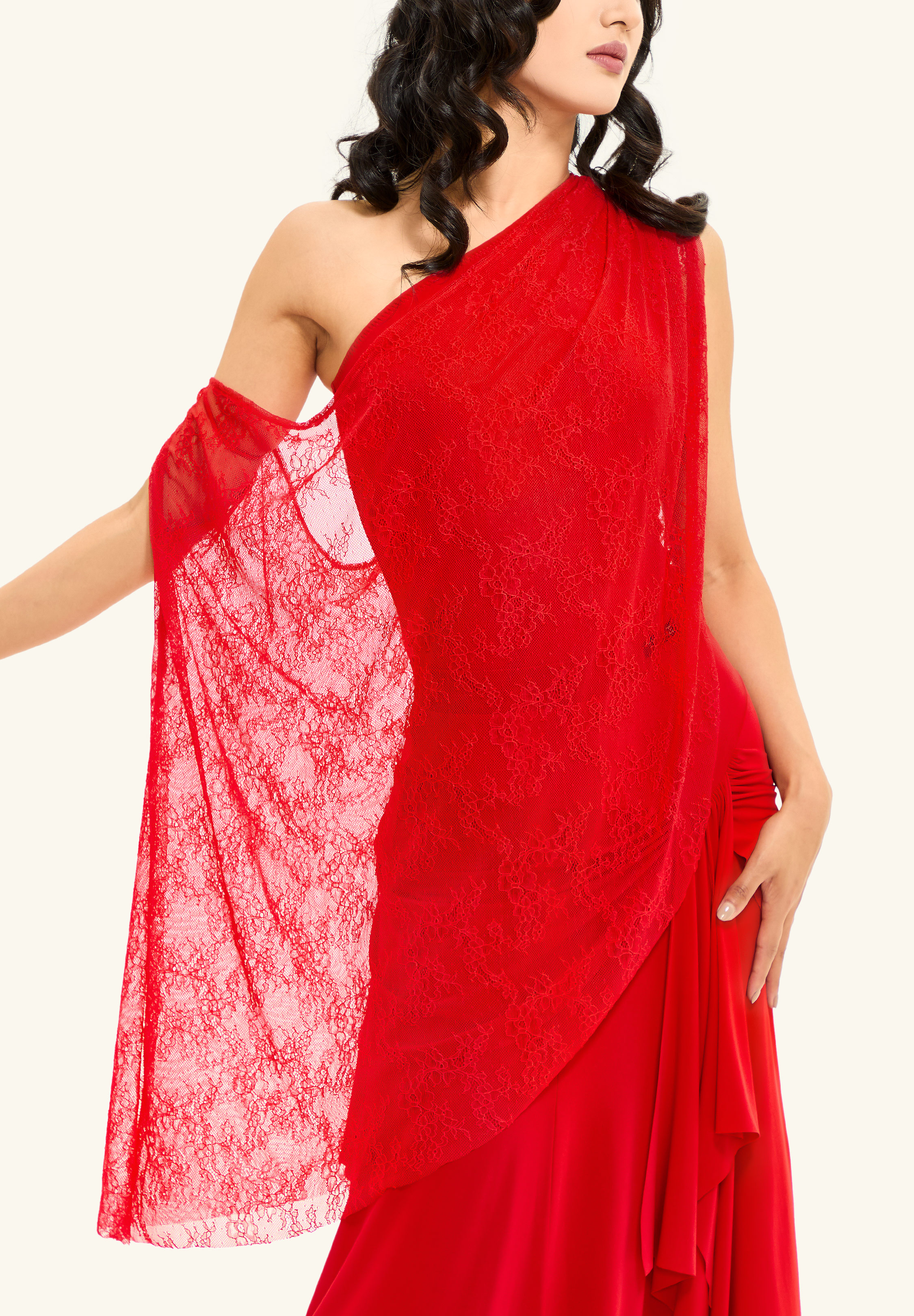 TDANCE Single Airy Sleeve Top JM-0228-Red