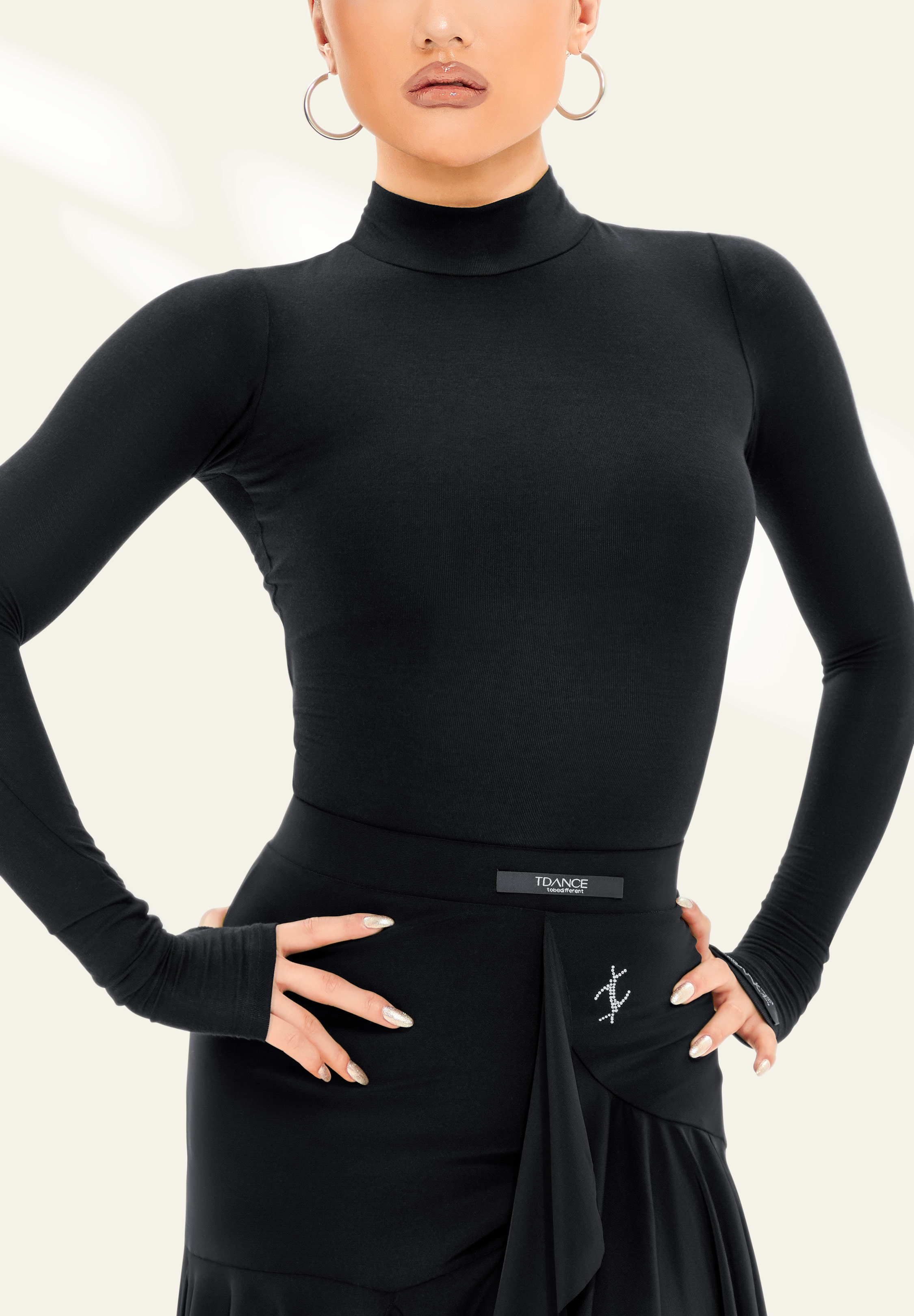 TDANCE Twist Back Top GL-0081-Black