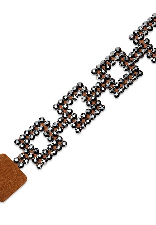 Bettina Rhinestone Bracelet BC-904-2-Jet Hematite