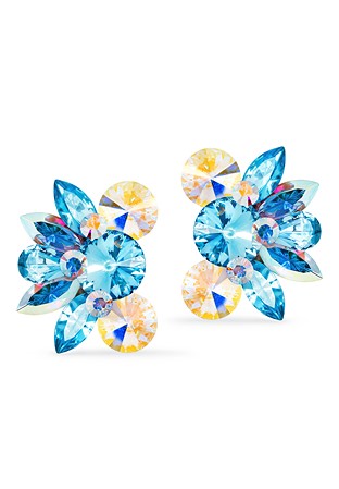 Rhinestone Earring 204149 AQ-Aquamarine
