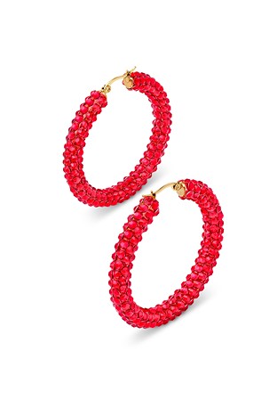 Euphoric Shine Hoop Earrings-L (2 x 2 inch)-Light Siam