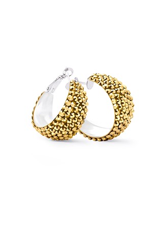 Zerlina Crystal Hoop Earrings-S (1.2 x 1.2 inch)-Crystal Aurum