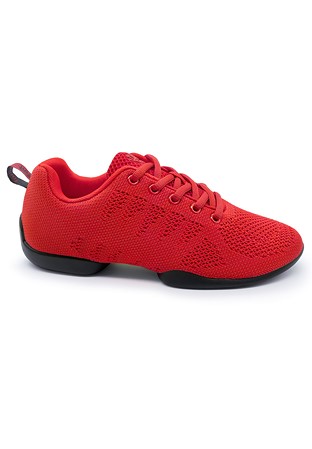Anna Kern 190 Ladies Dance Sneakers-Red Knit