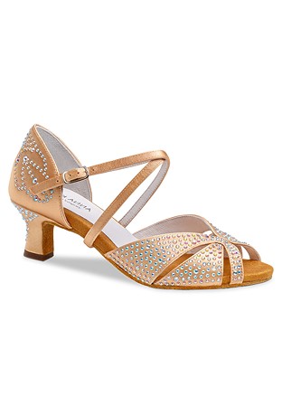 Anna Kern Vianne Ladies Latin Shoes-Flesh Satin