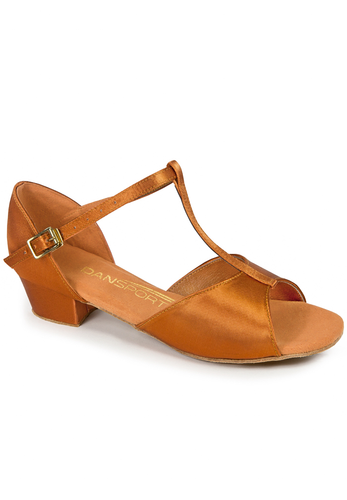Dansport by International G1011 Latin Dance Shoes-Tan Satin