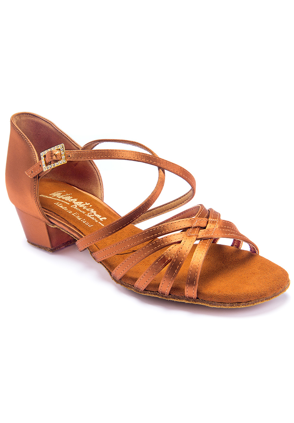 International Dance Shoes IDS Girls Flavia -Tan Satin