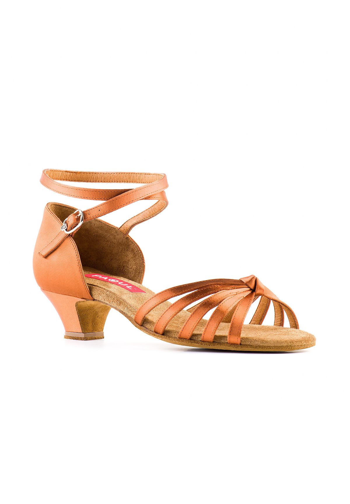 Paoul 170 Dance Sandal for Girls-Tan Satin