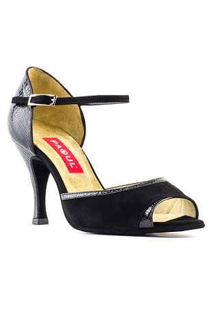 Paoul 649 Charleston Shoes-Black Suede/Black Tejus Leather