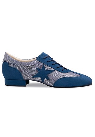 Werner Kern Ariana Ladies Practice Shoes 	 	 	-Blue Suede/Puntini