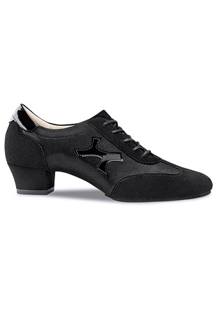 Werner Kern Bruni Ladies Practice Shoes-Black Suede/Shimmering Suede