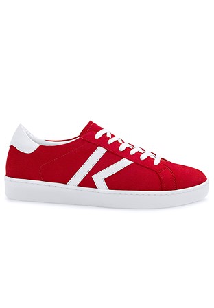 Werner Kern Darcey Ladies Dance Sneakers-Red Suede/White Nappa