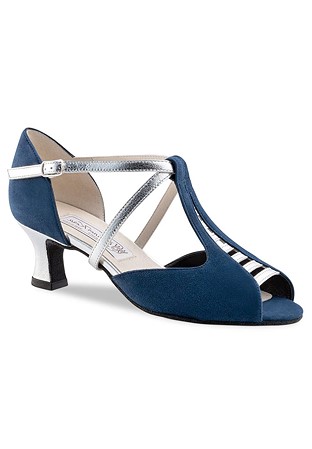 Werner Kern Holly Dance Shoes-Blue/Silver Nappa Leather